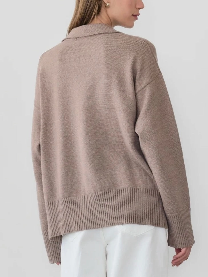 simple design Colette Collared Sweater