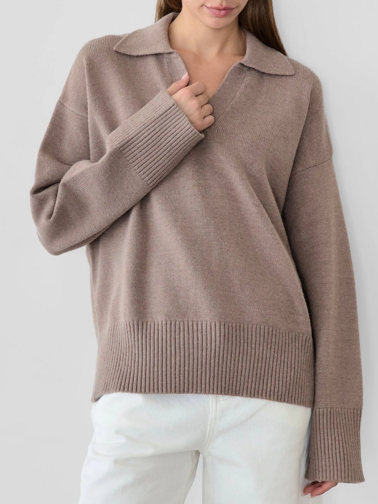 Colette Collared Sweater Luxe Layer Comfort Stretch
