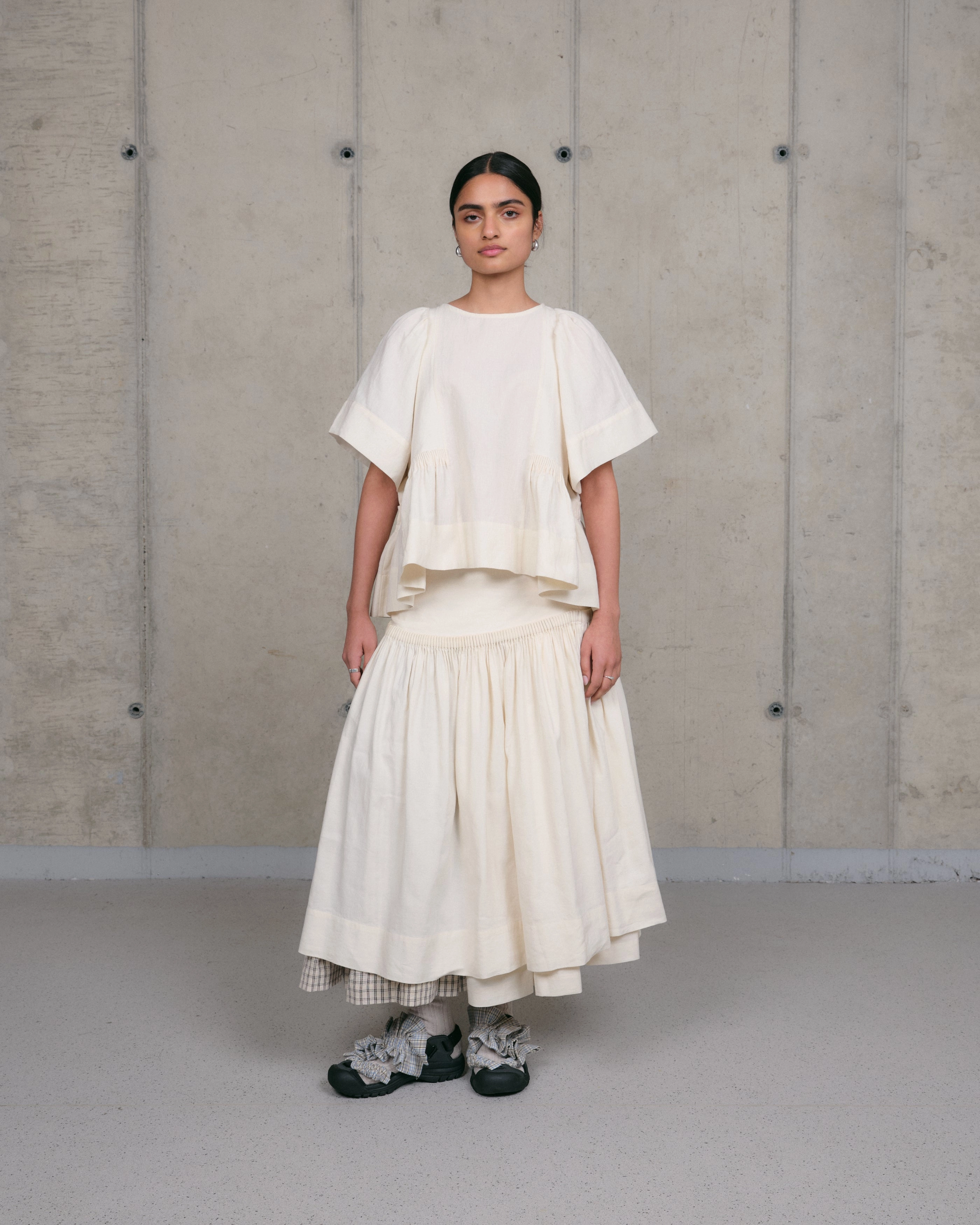 Ramson Top - Ecru Handloom Trendy Comfort