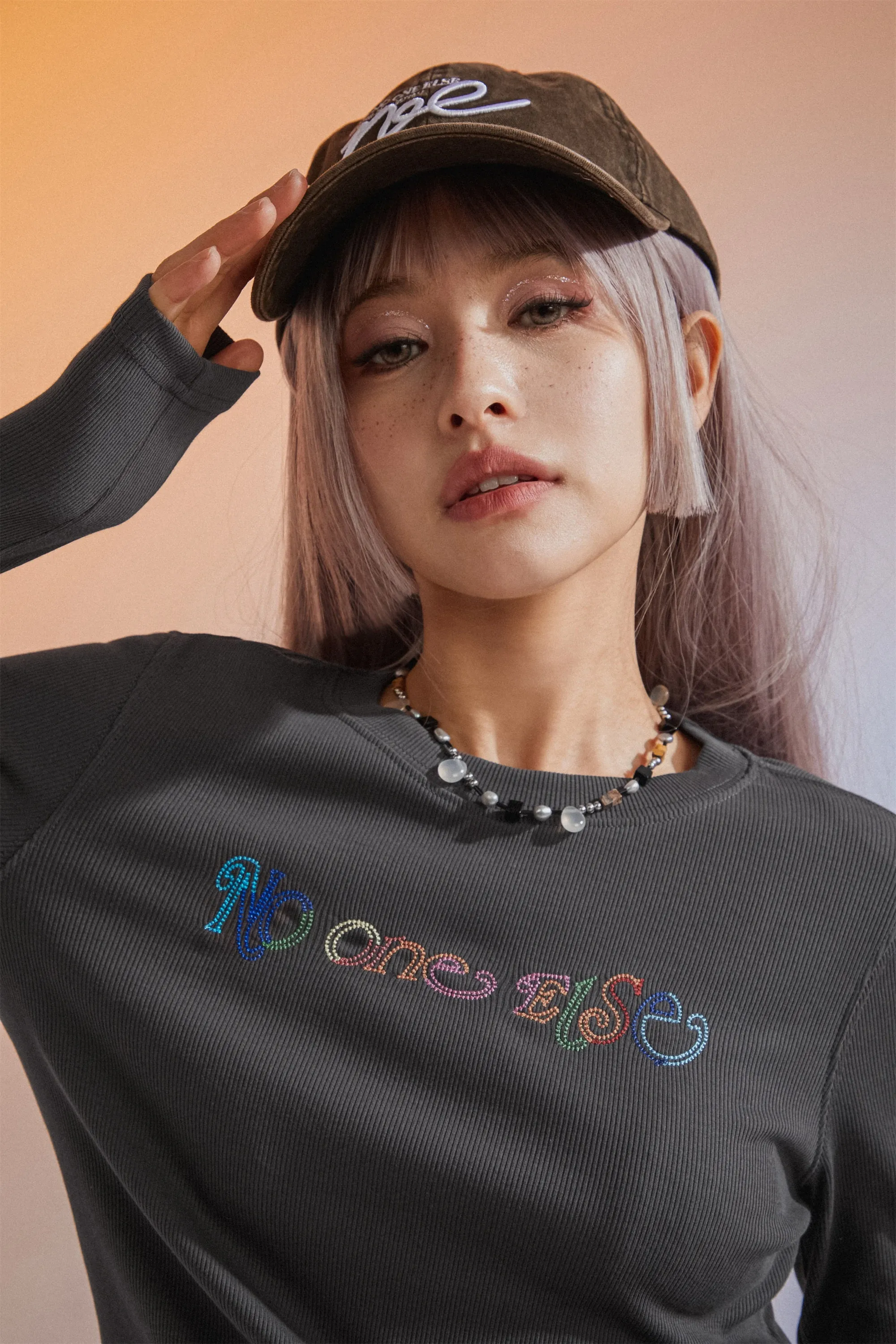 Color Embroidered Cropped T-Shirt