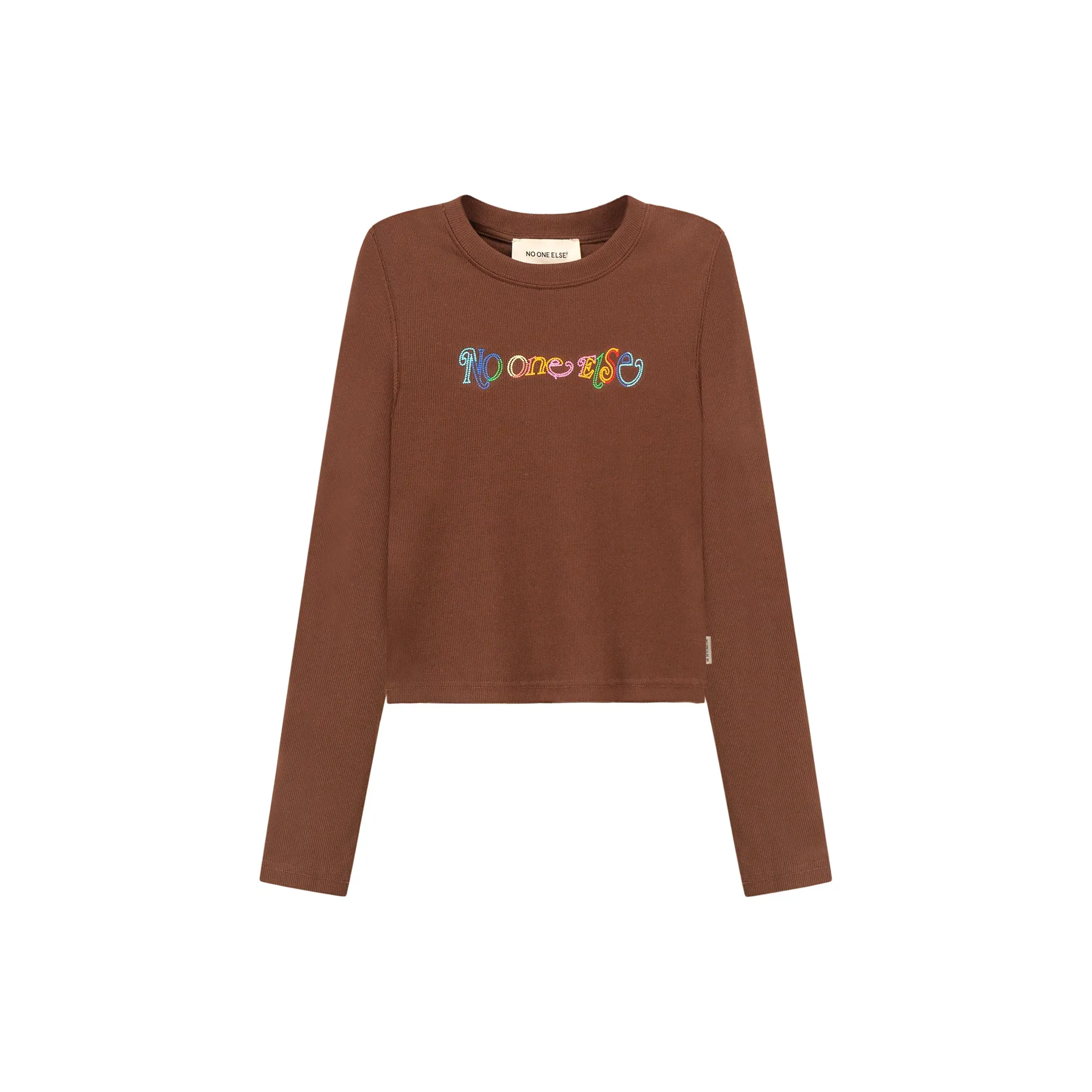 Color Embroidered Cropped T-Shirt