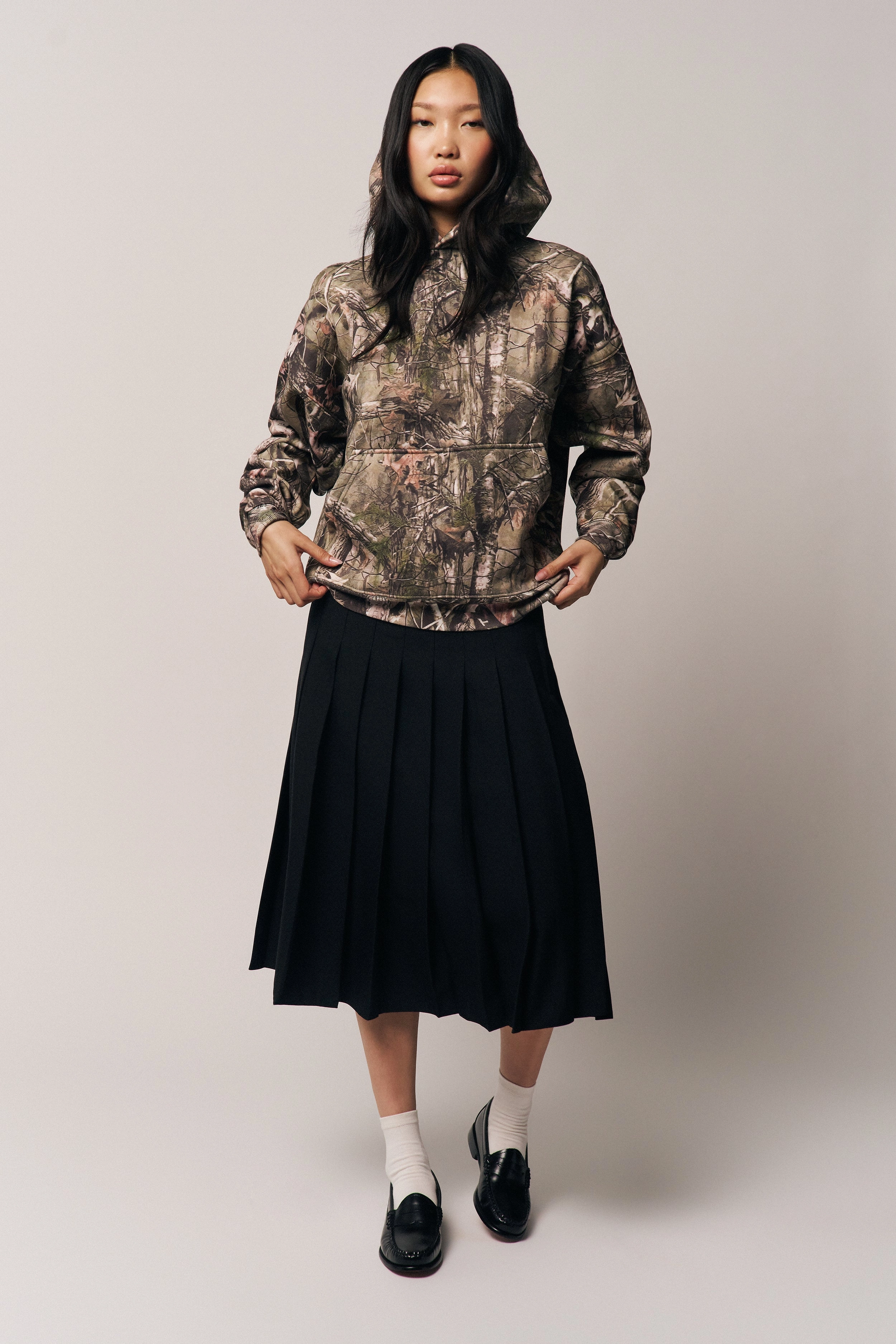 Seasonal Comfort Bonded Hem Technology Camo Sweatshirt