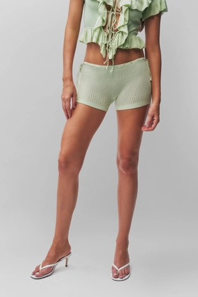 Fresh Style No Stress Knit Side Tie Short