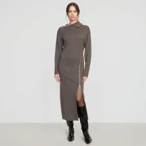 Yara Zipper Sweater Dress Influencer-Style