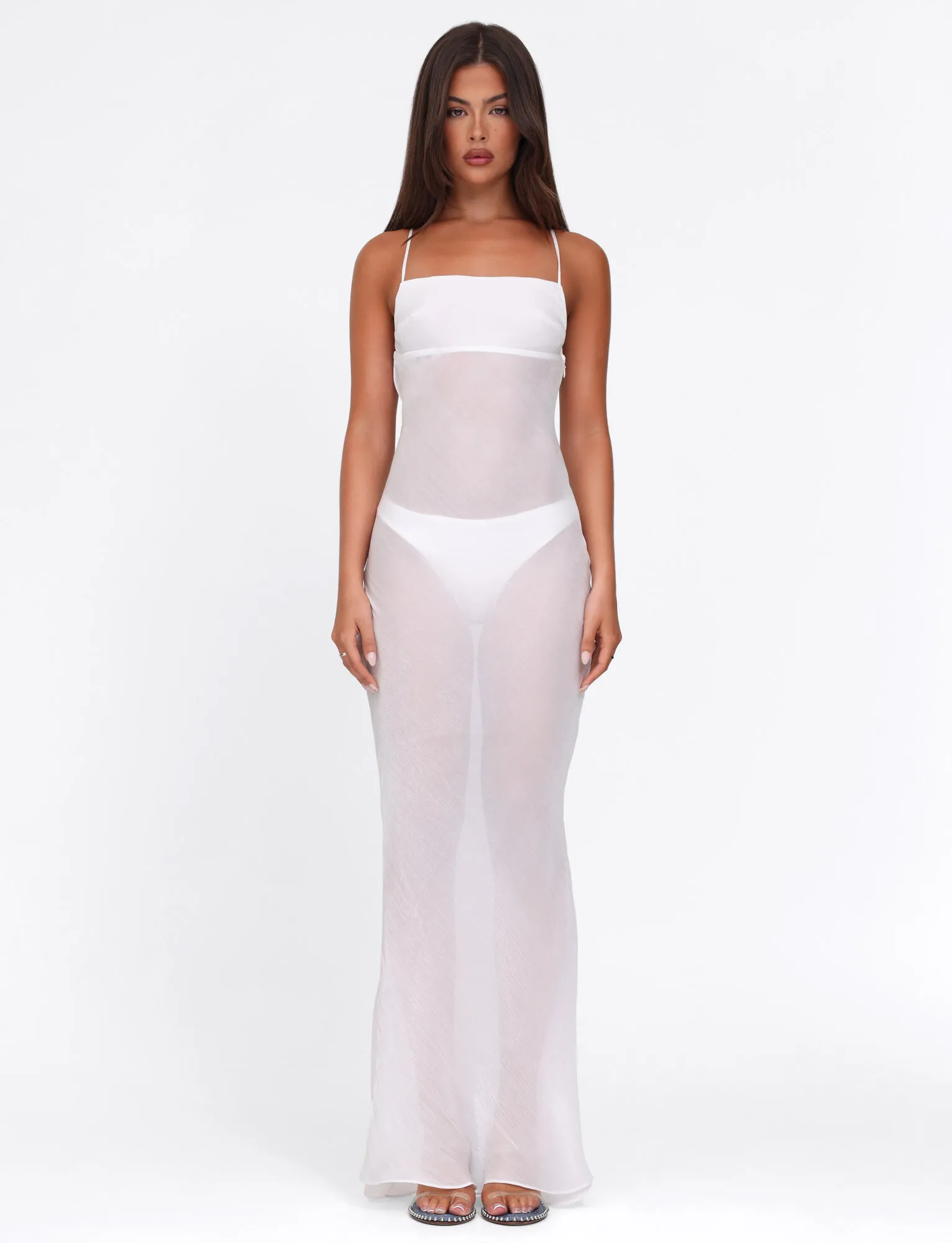 Stylish Pick Casual Vibes KIAH MAXI DRESS - WHITE : ICE