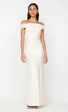 ETERNITY OFF SHOULDER MAXI - CREAM Cozy Cut