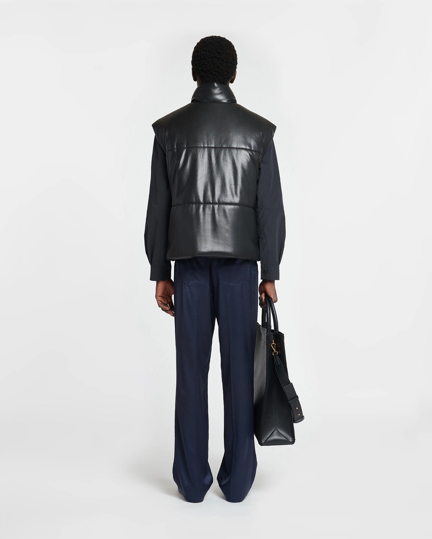Contemporary Design Jovan - Okobor? Alt-Leather Gilet - Black