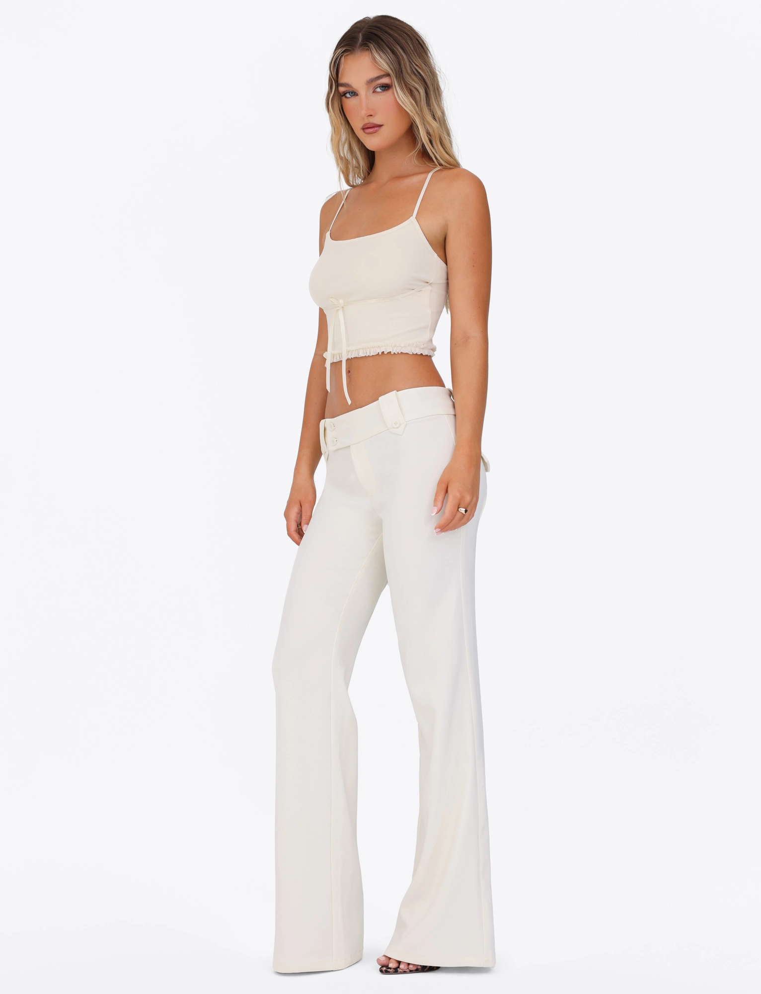 breath easy Perfect Comfort KITTIE PANT - WHITE : CREAM