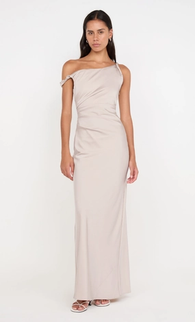 Quick-Dry Elegant Vibe LUNETTA TWIST STRAP DRESS - SAND