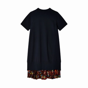 Tropical Print Dress Relaxed Waist