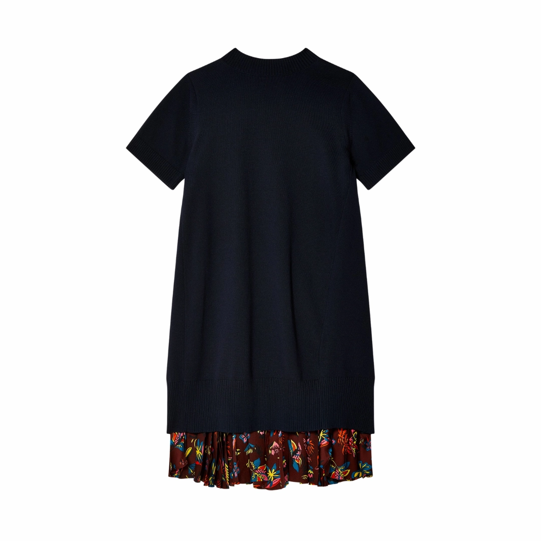 Tropical Print Dress Relaxed Waist