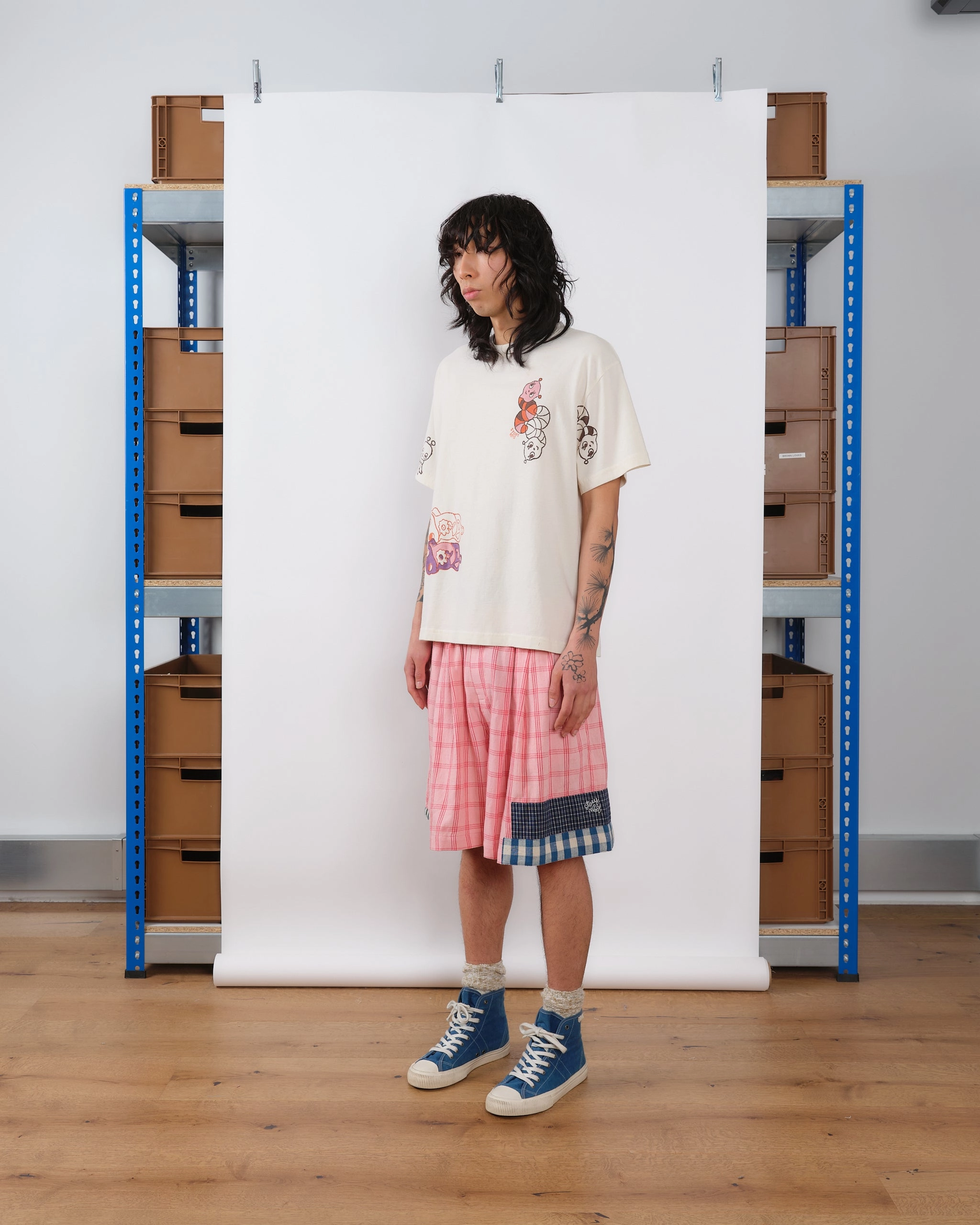 Bridge Shorts - Pink Picnic Handloom Light Active