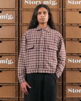Tuesday Jacket - Wood Check Handloom Circular Knit Construction