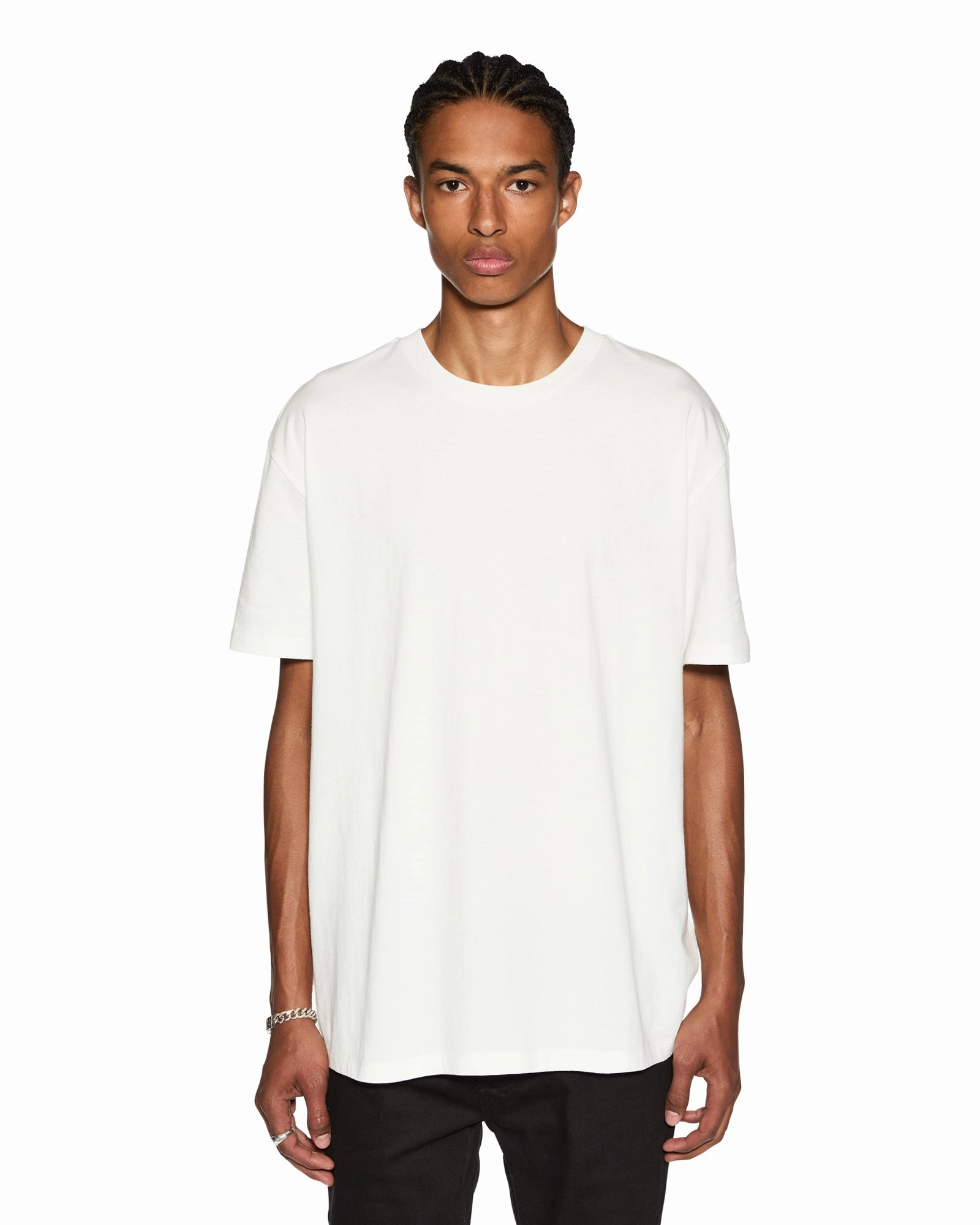 Casual Essential Wear Comfy Pieces BIGGIE SS TEE WORN IN WHITE