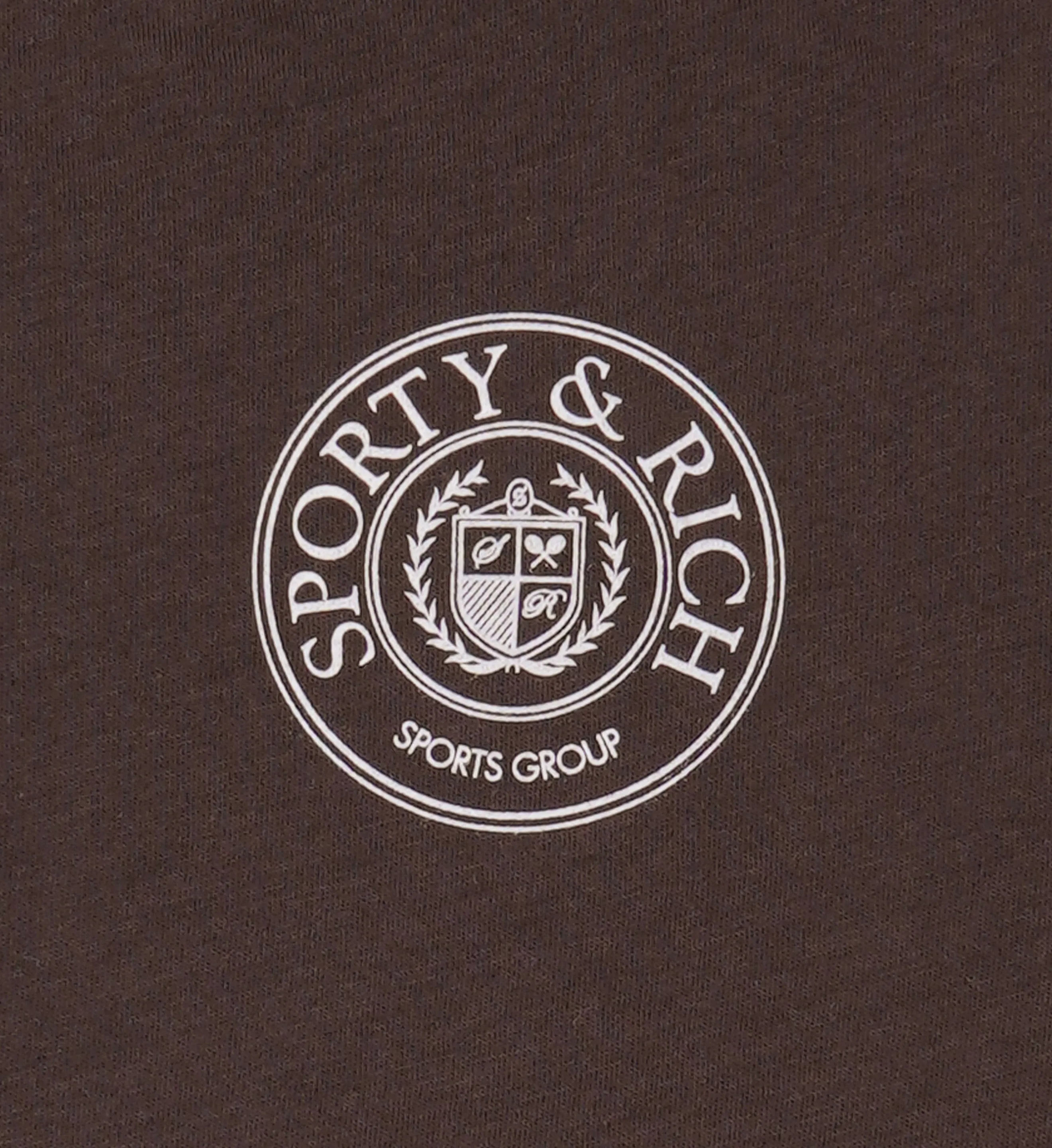 Connecticut Crest Ringer Tee - Chocolate/Off White