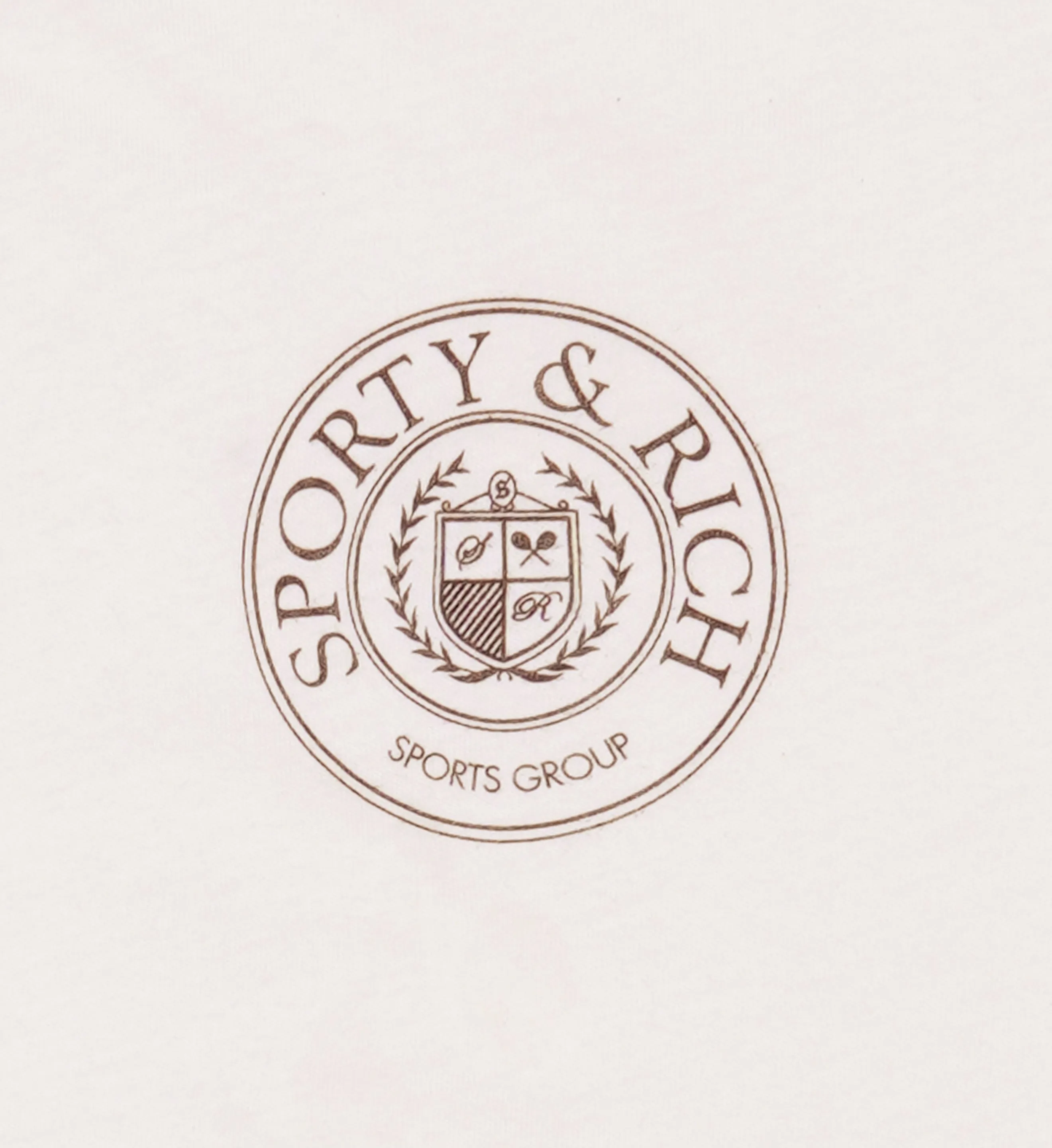 Connecticut Crest Ringer Tee - Off White/Chocolate