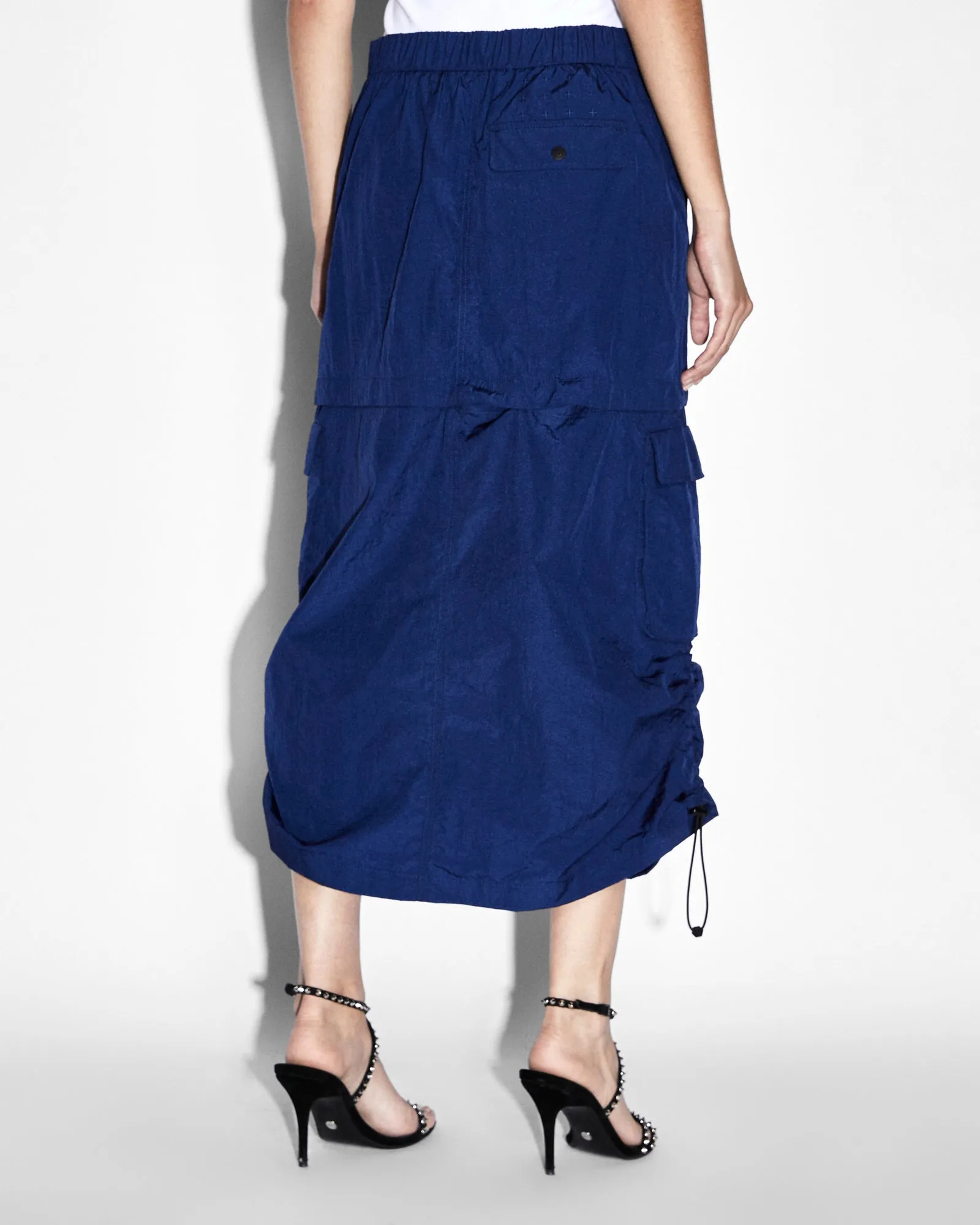 Wool blend Simple Motion CONNEKT SKIRT MIDNIGHT