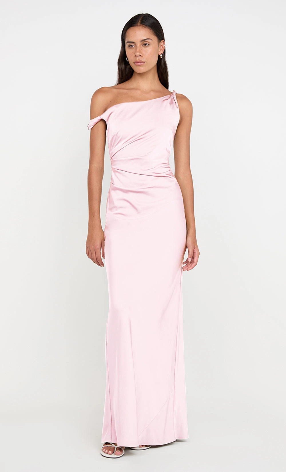 LUNETTA TWIST STRAP DRESS - POWDER PINK Trendy Silhouette Timeless and Comfortable