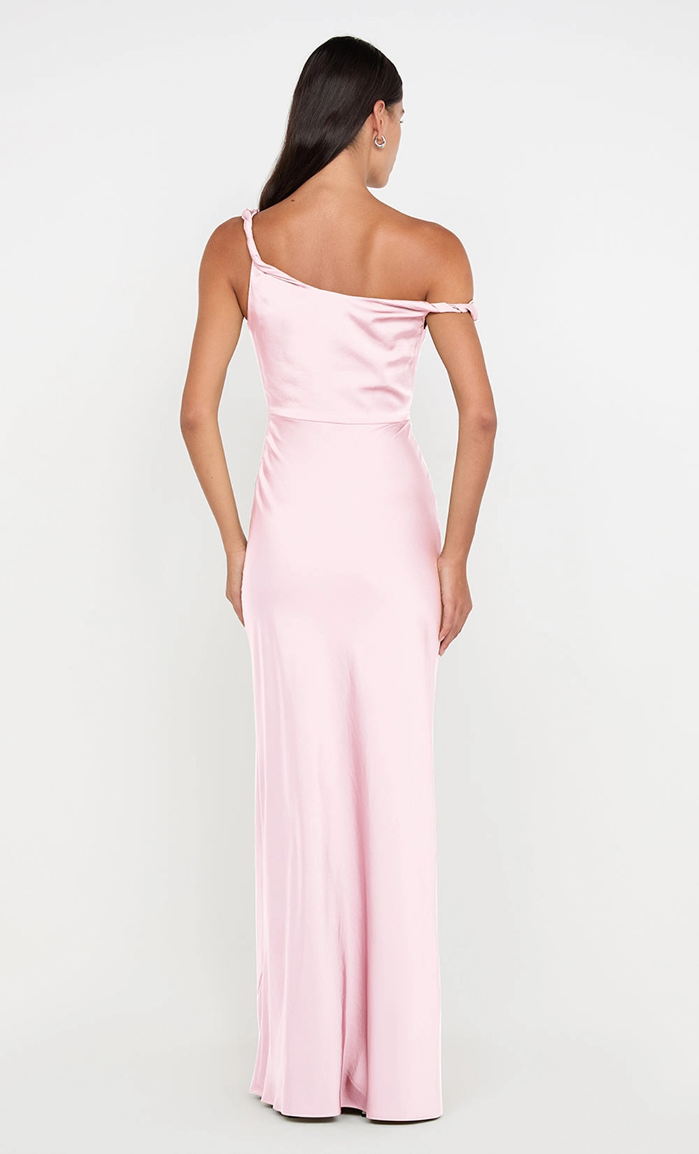 LUNETTA TWIST STRAP DRESS - POWDER PINK Office Glam Bright Bloom