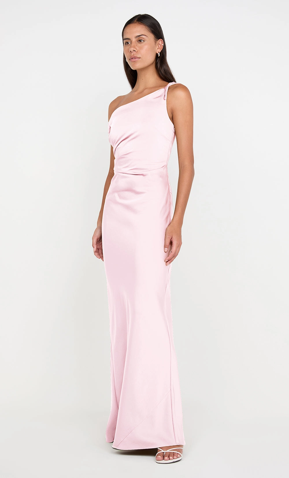 Sunset Hour Urban Drape LUNETTA TWIST STRAP DRESS - POWDER PINK