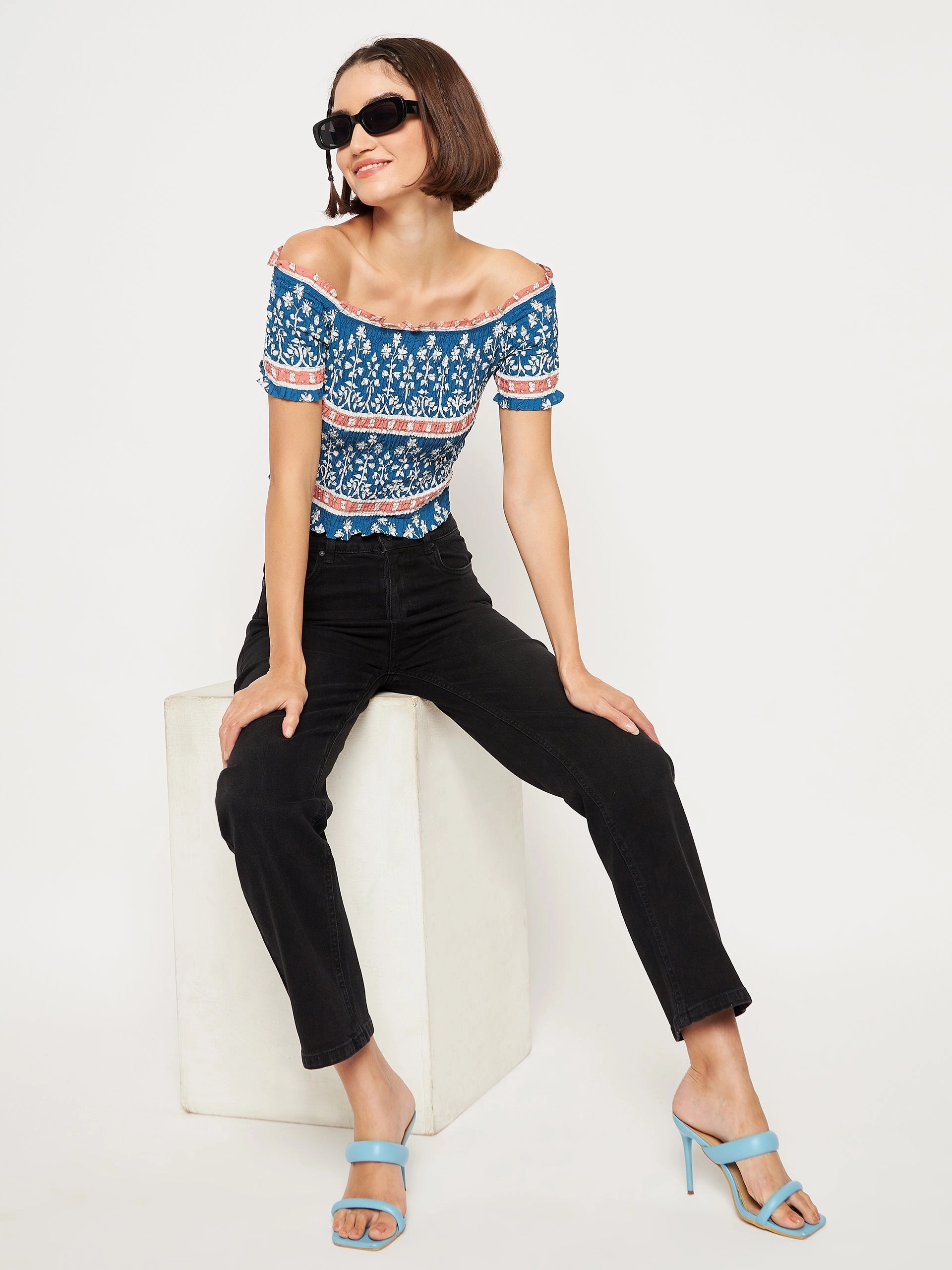 Madame Black Denim Active Wear Timeless Design