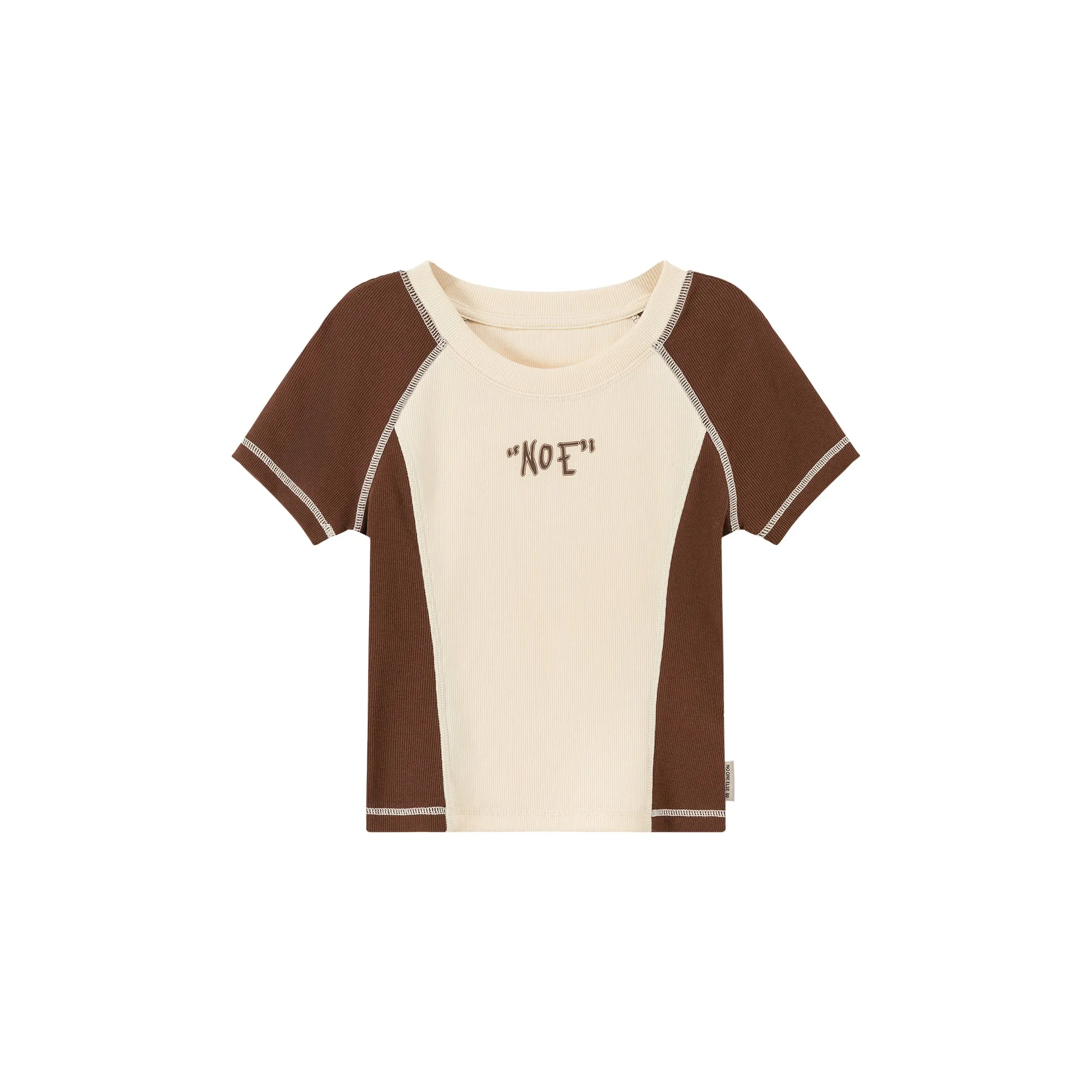 Contrast Cropped T-Shirt