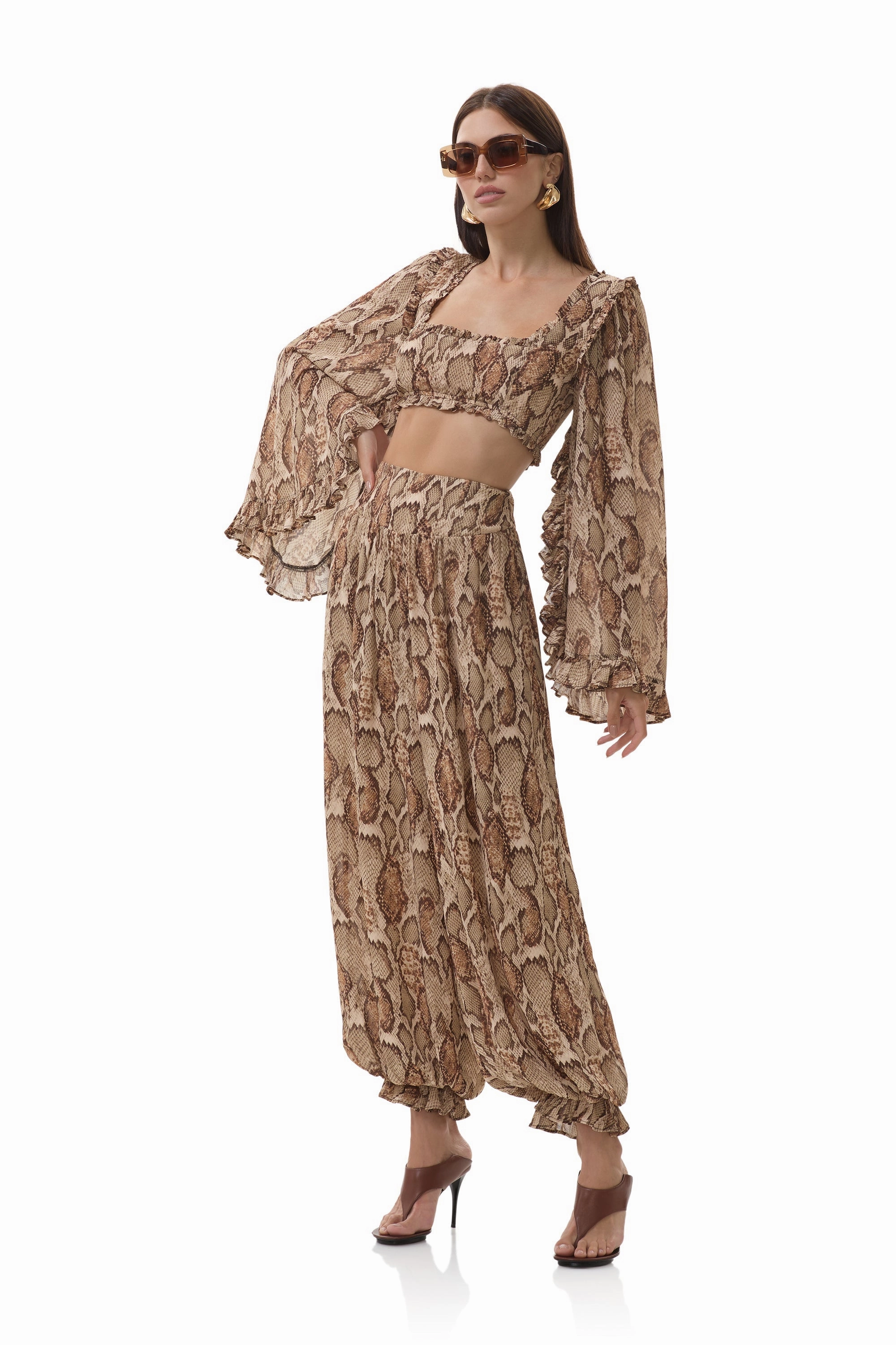 Snag Free Fabric Ribbed Knit Fabric Ursa Top - Sand Snake