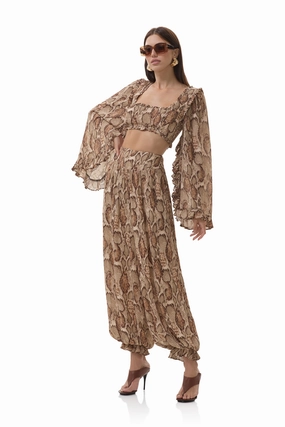 Reinforced Shoulder Adjustable drawstring Ursa Top - Sand Snake