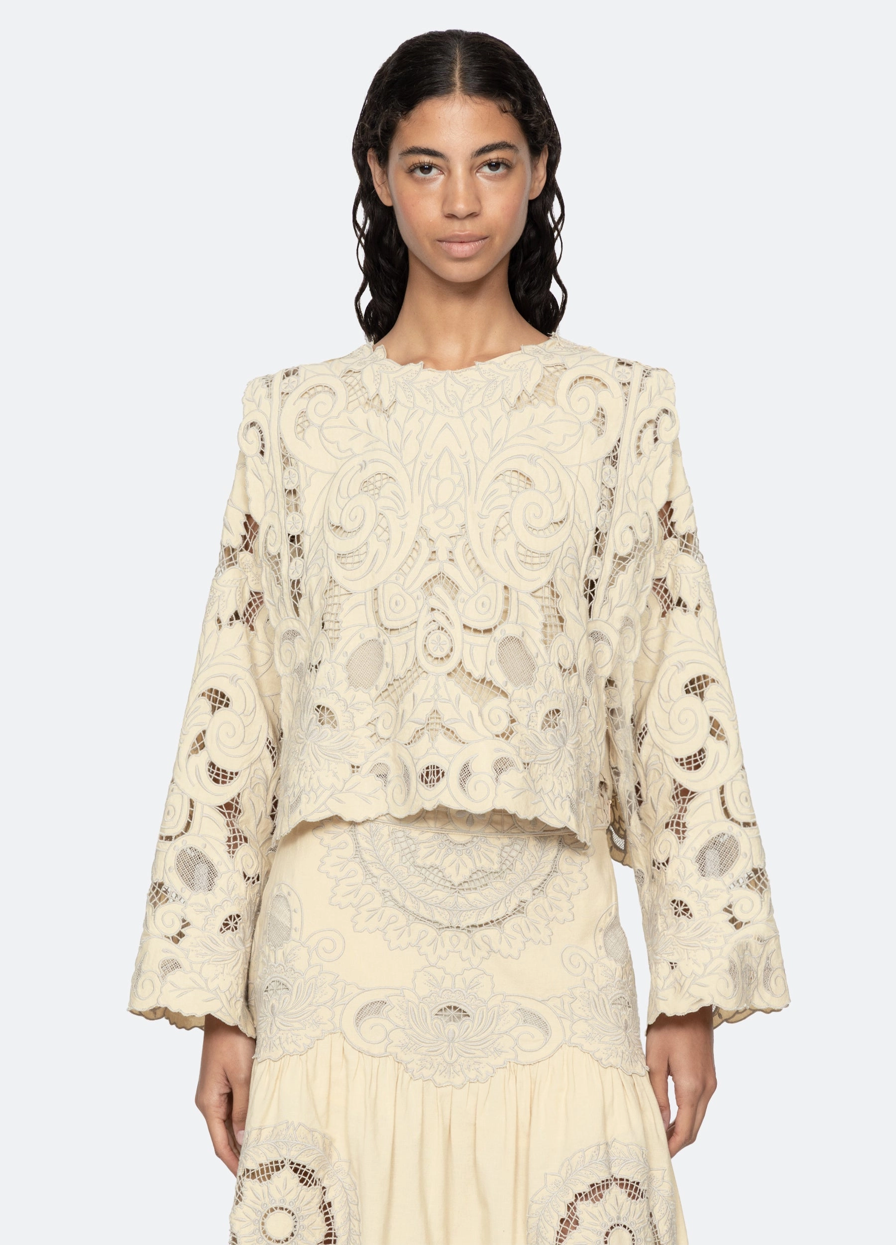 Ceci Top MicroPerforated Details Quick Access Zipper