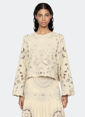 Ceci Top MicroPerforated Details Quick Access Zipper
