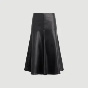 Harley A-Line Vegan Leather Skirt (Petite) City Ready