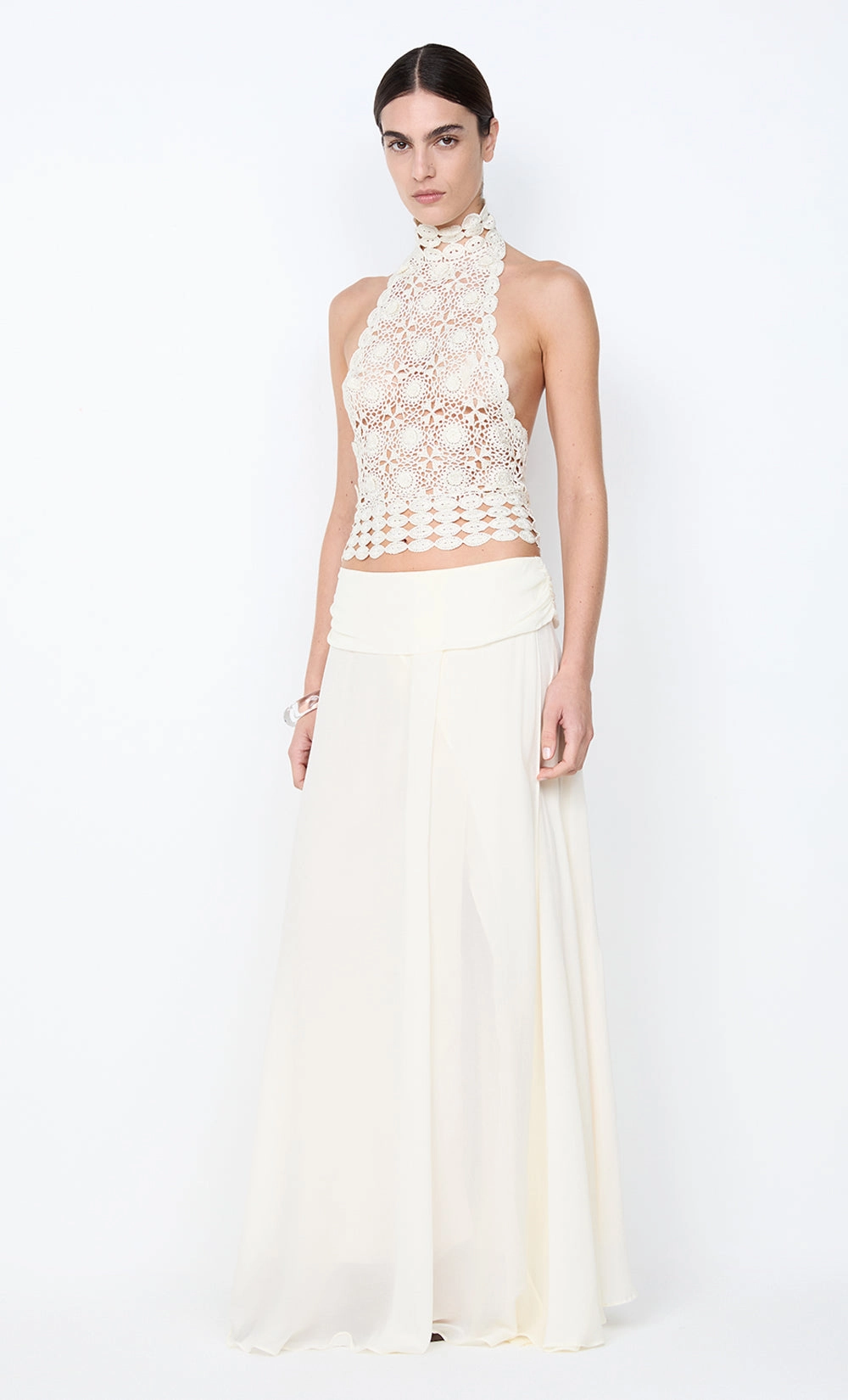ANIA HALTER TOP - IVORY Elegant evening wear