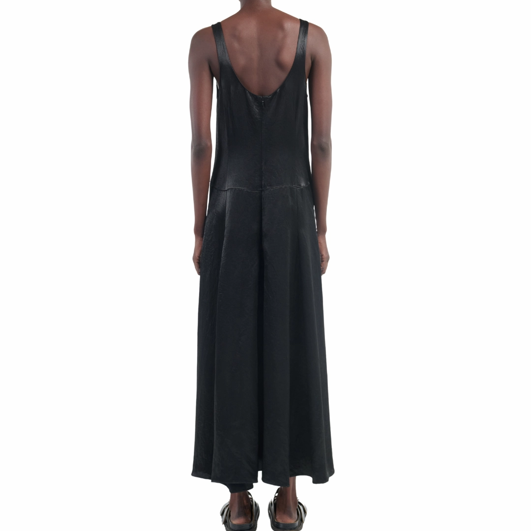 Blue Sky Macrame Godet Dress