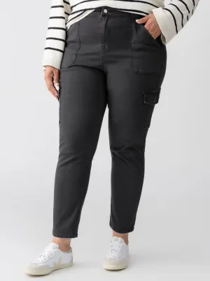 Sculpted Hayden Cargo Standard Rise Pant Black Extended Sizing Layer Comfort