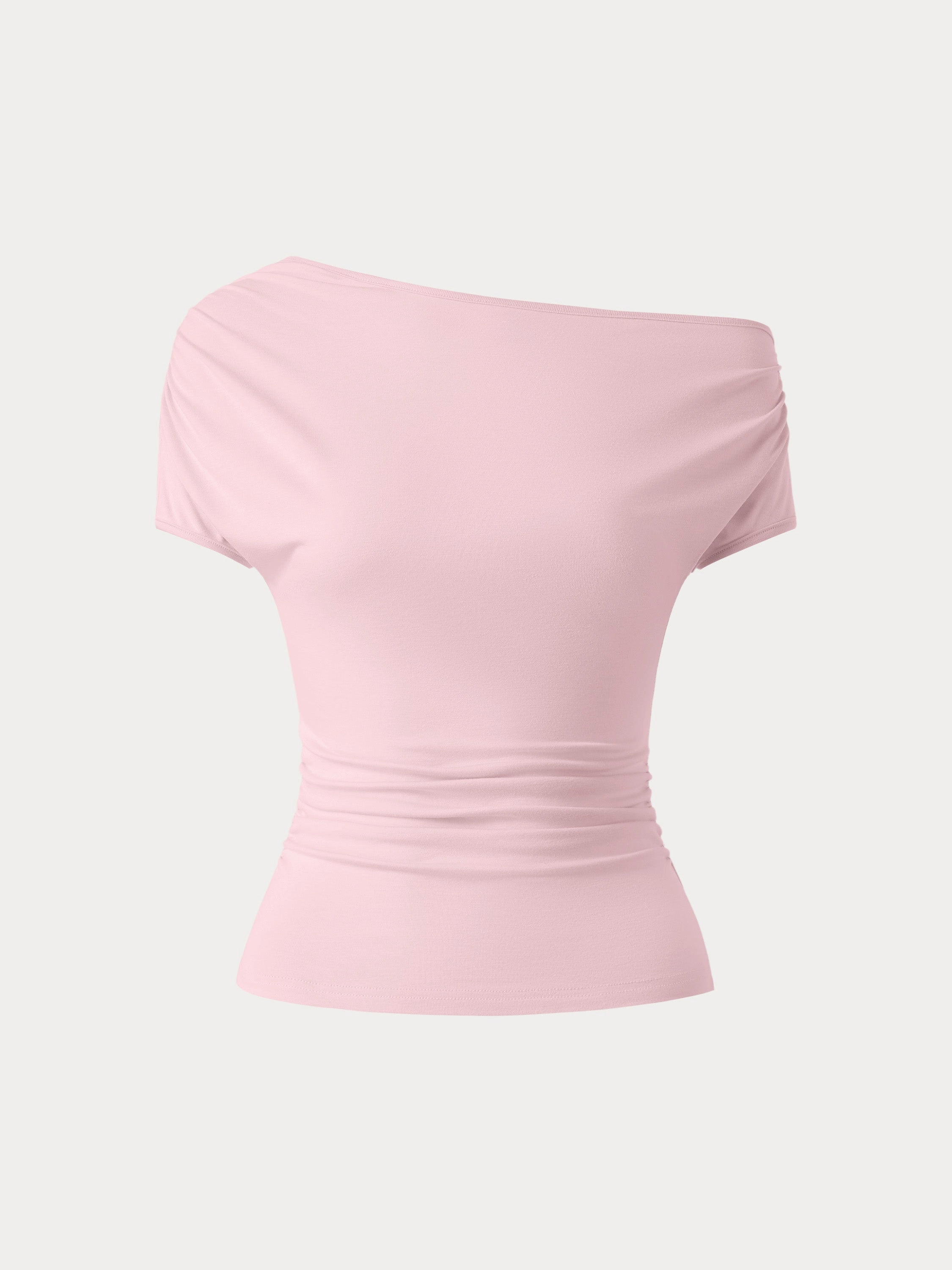 Cooling Asymmetrical Short Sleeve Stretchy Tee Flatlock Seam Technology Hybrid Fabric Blend