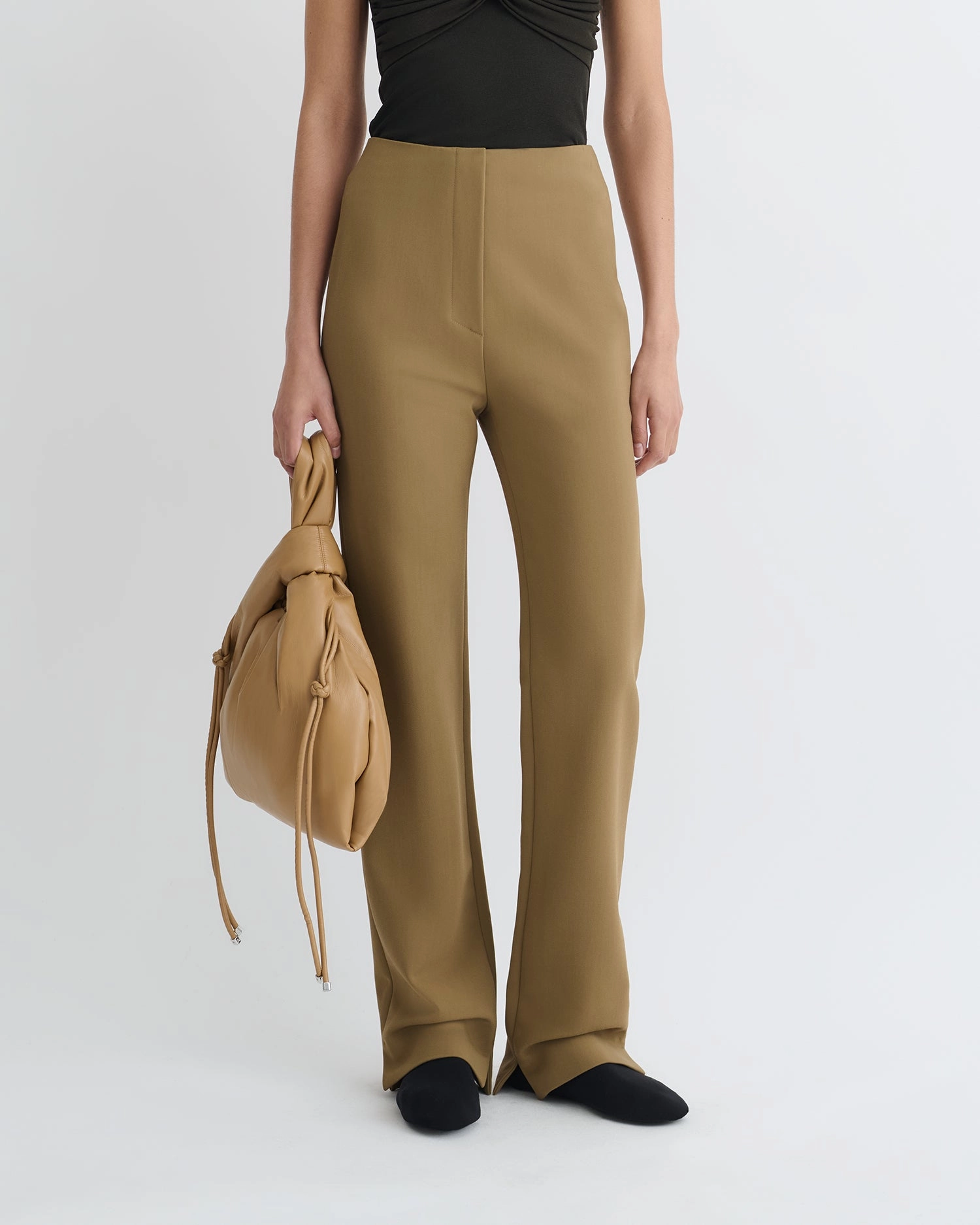 Cybel - Tailored Pants - Brown Stretchable Fabric