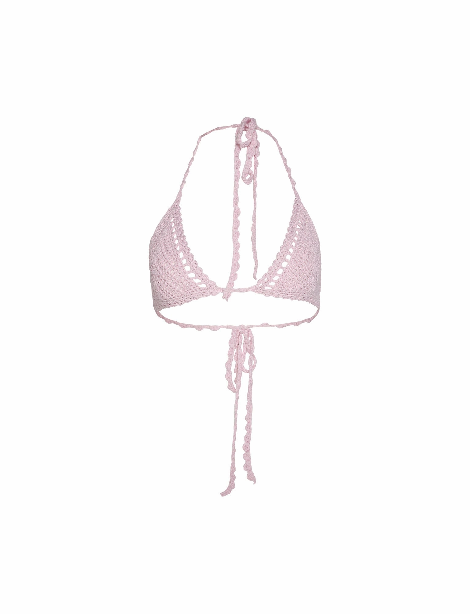 mix and match Metallic Finish CORA BIKINI TOP - PINK : BABY PINK