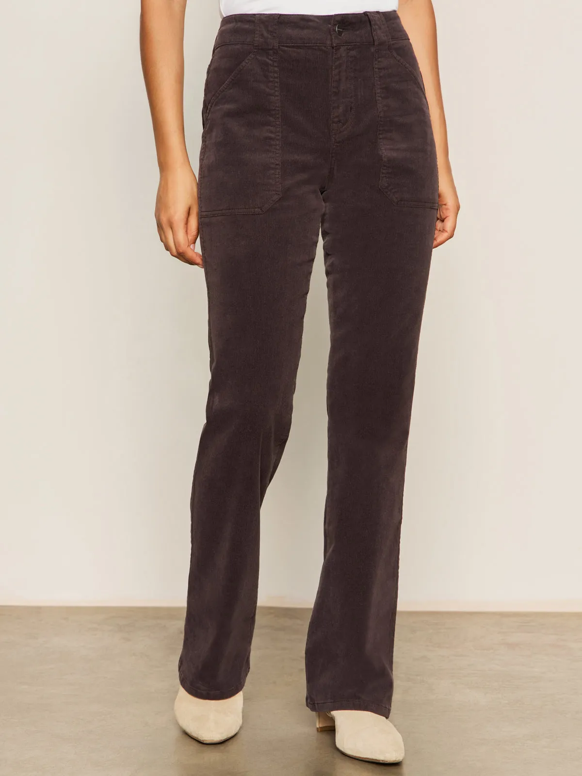 Corduroy Hayden Bootcut Pant Semi Sweet Petite Sizing High Collar Design