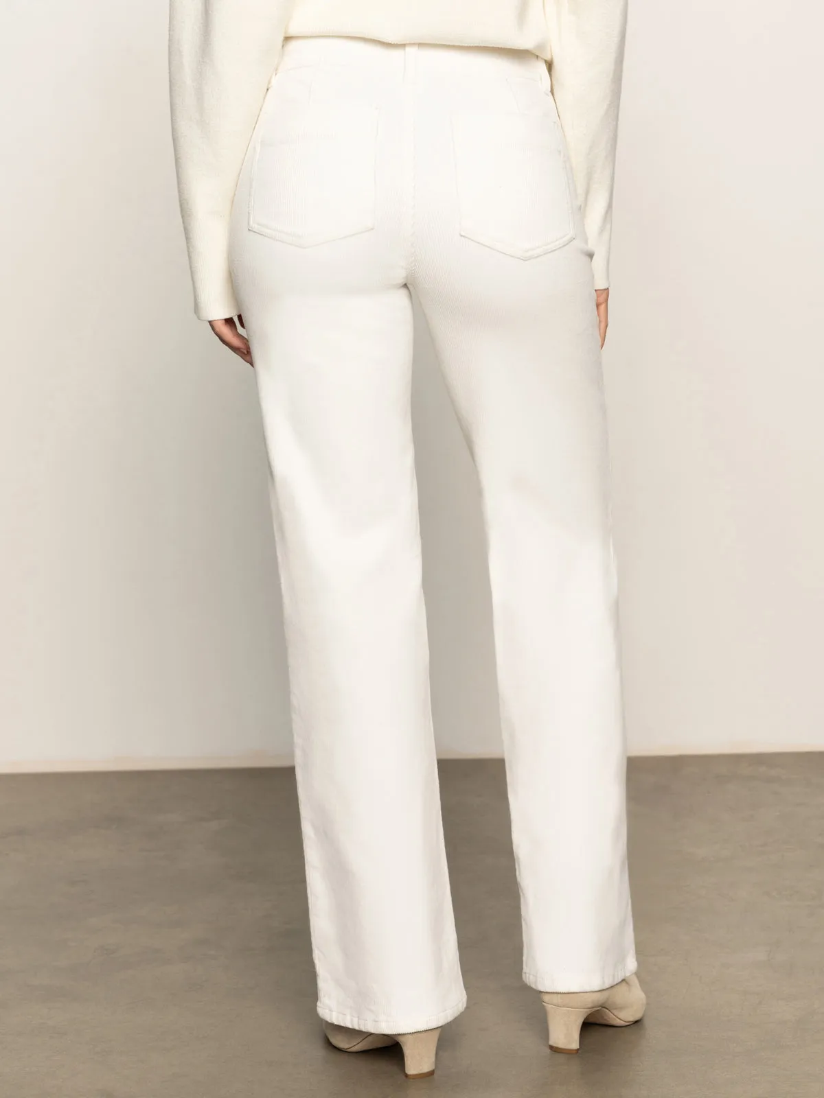 Corduroy Marine Pant Chalk Reinforced Stitching Recycled Polyester