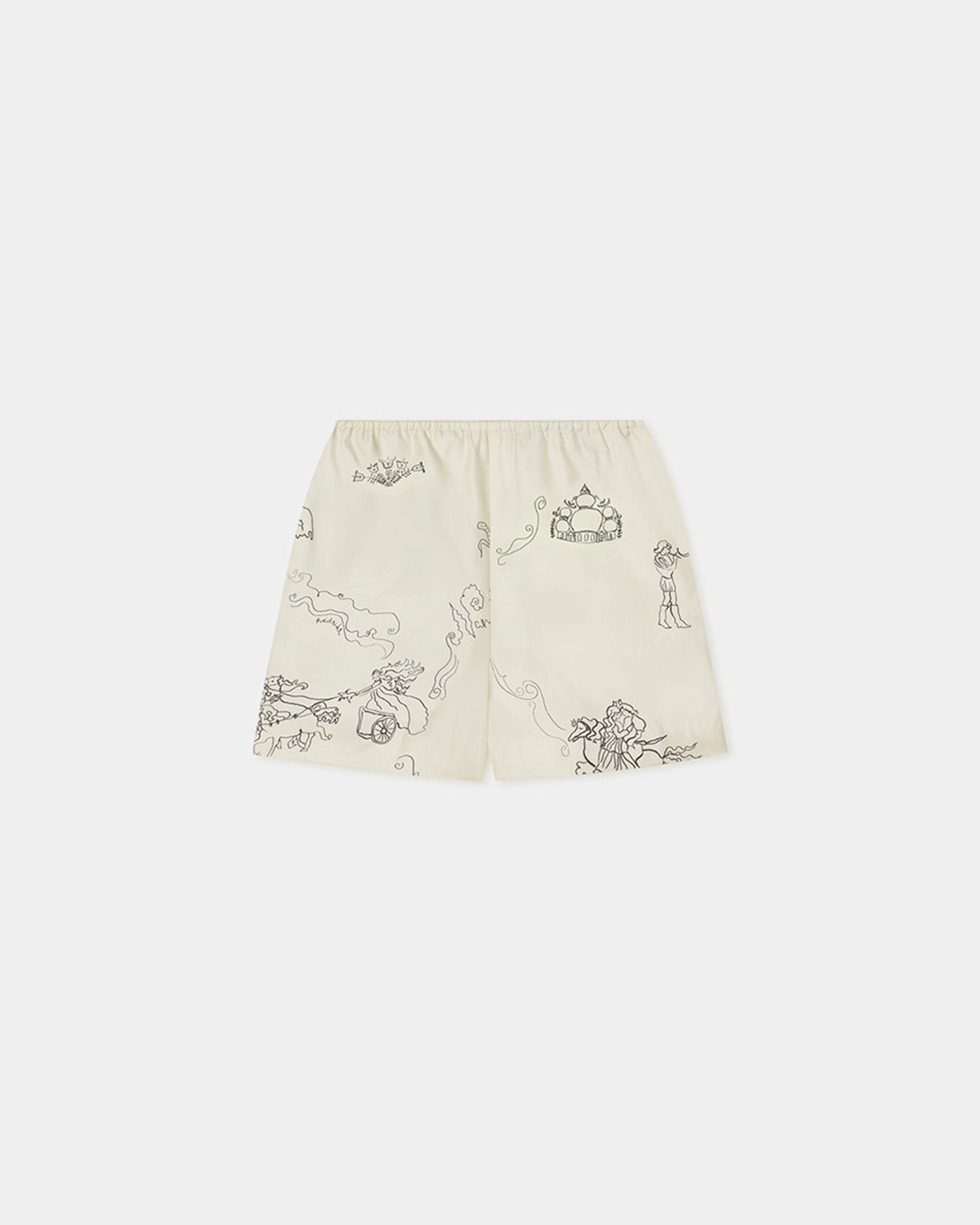 Body Aligned Dylla - Printed Tailored Silk Twill Shorts - Folktale