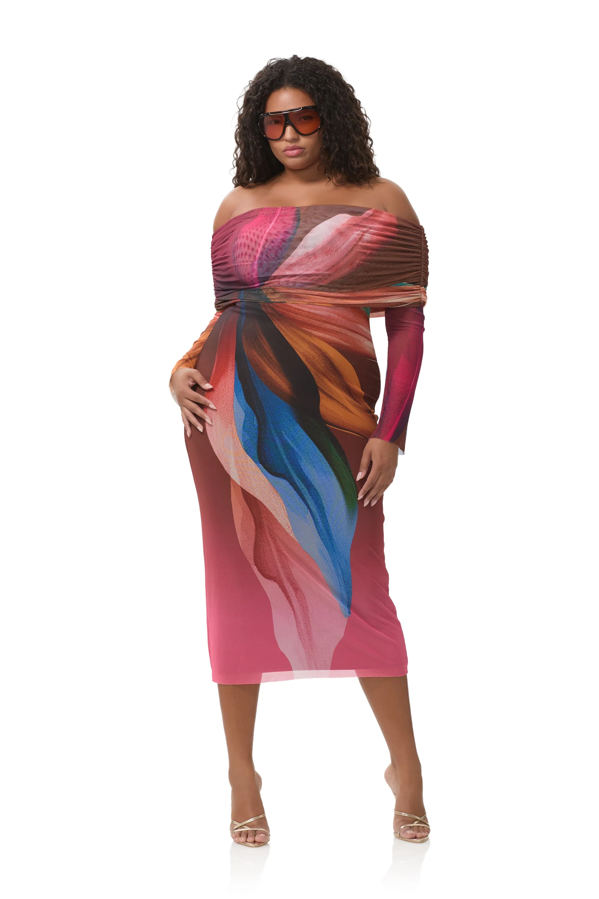 Perfectly Styled Natural Fit Cornelia Dress - Earthen Leaf Lotus