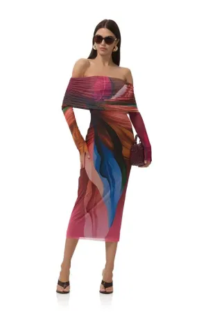 Cornelia Dress - Earthen Leaf Lotus Chilly Weather Comfort Versatile Wearable