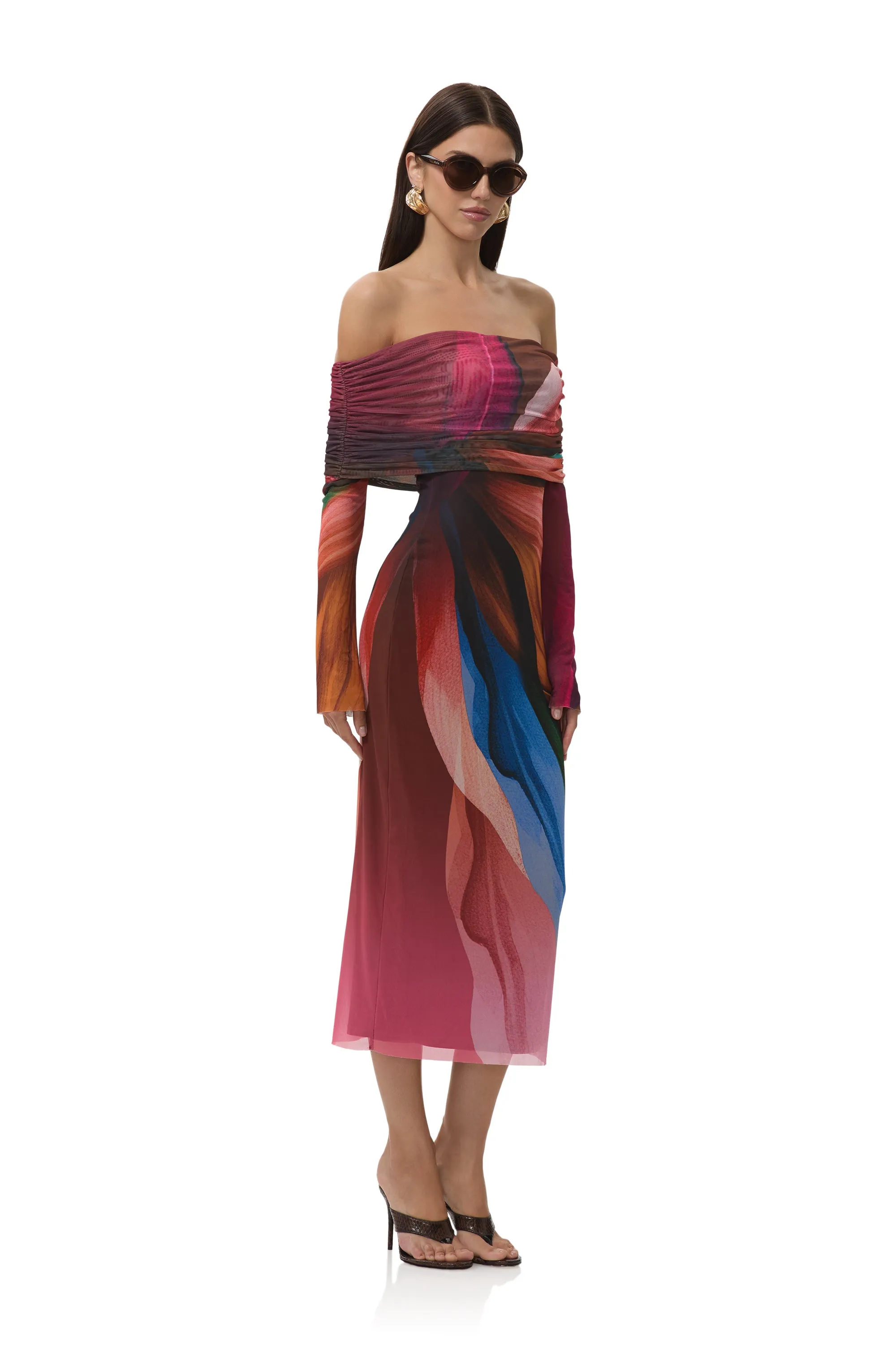 Cornelia Dress - Earthen Leaf Lotus Moment Light