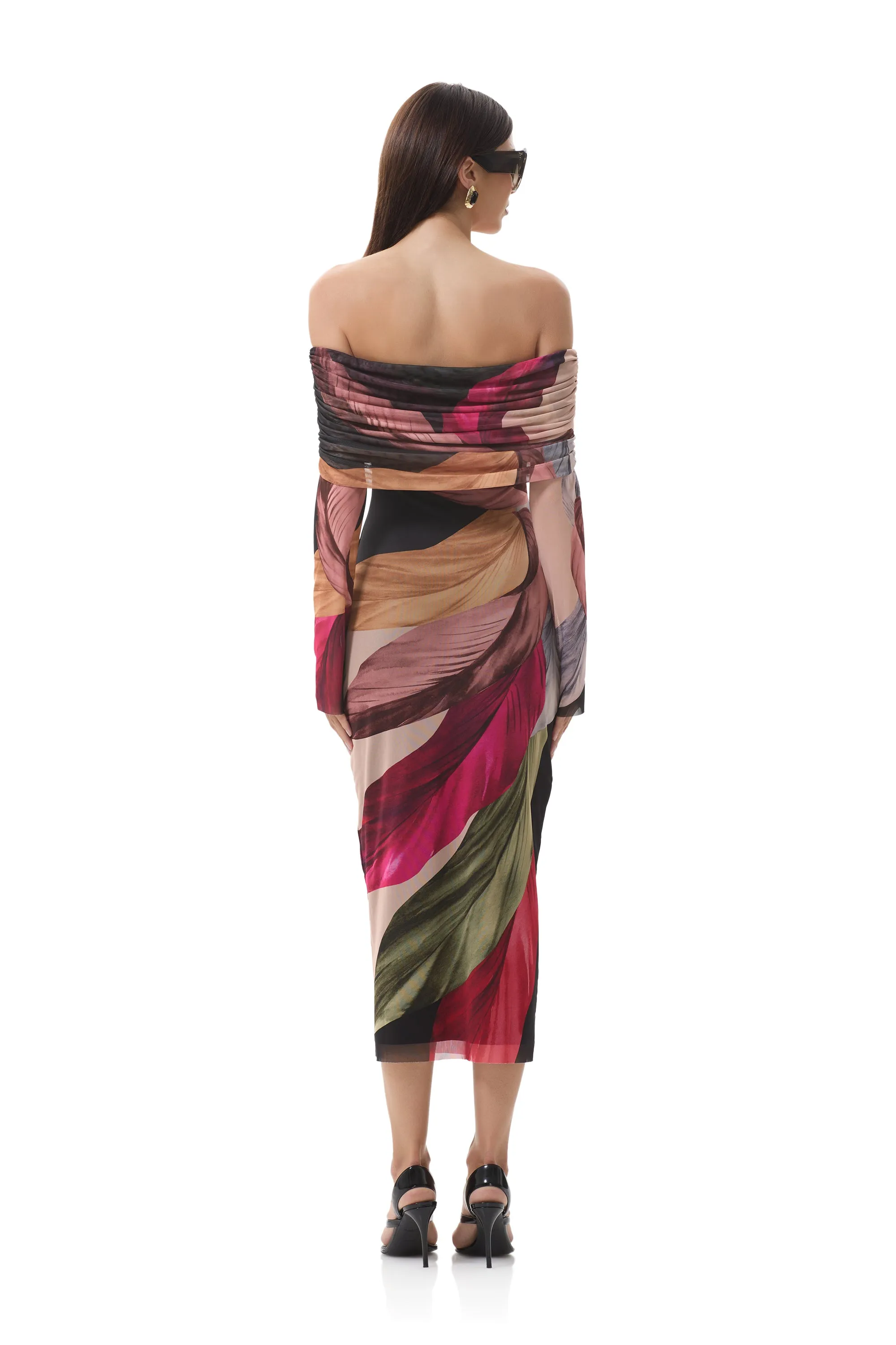 Shape Hug Cornelia Dress - Feather Fan