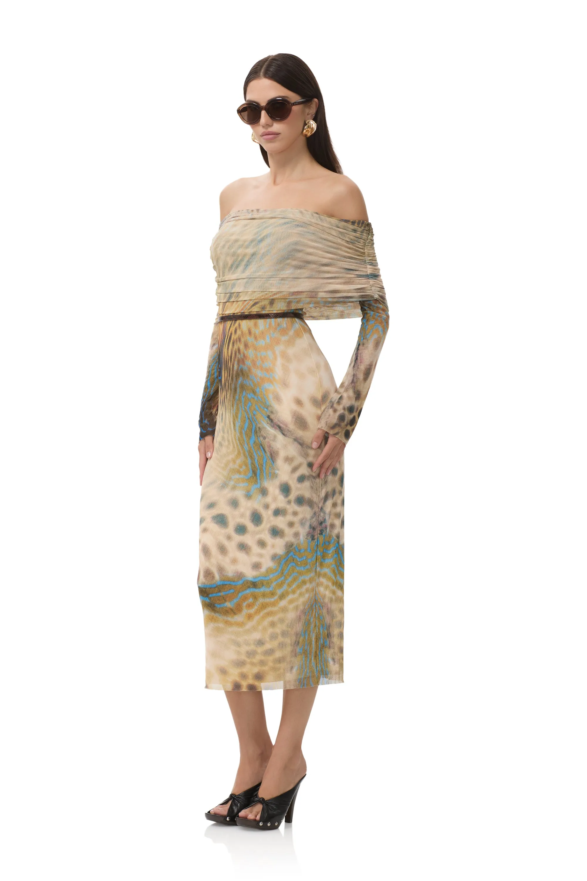 Cornelia Dress - Fish Scale Swirl Underwire-Support Travel-Pack