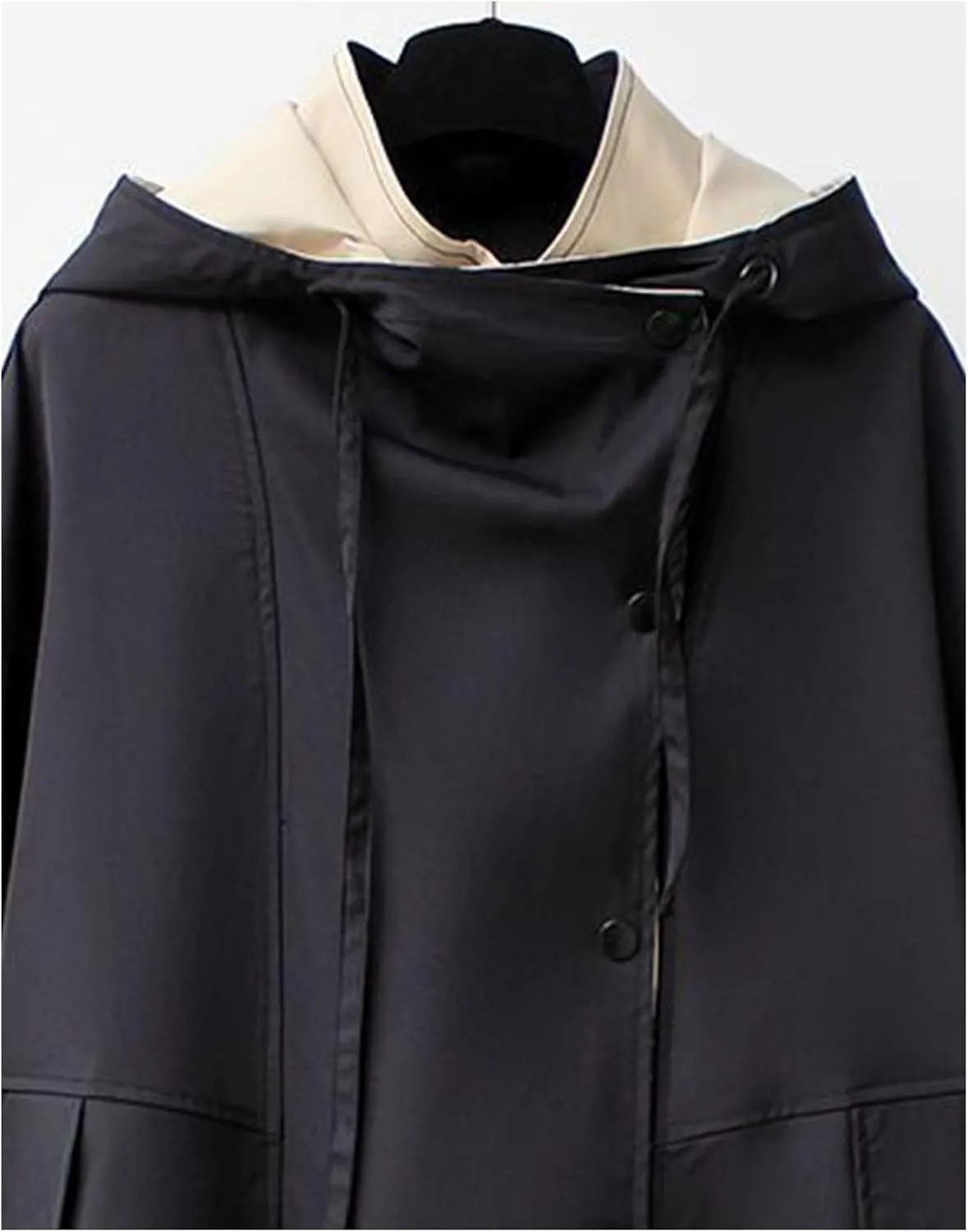 Costaric Women's Oversized Color Block Jacket Spring Autumn Casual Lapel Zip Jacket Long Sleeve Lightweight With Pockets Coat