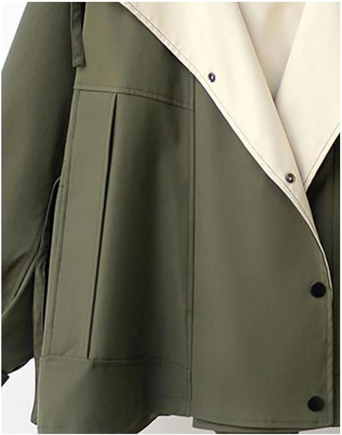 Costaric Women's Oversized Color Block Jacket Spring Autumn Casual Lapel Zip Jacket Long Sleeve Lightweight With Pockets Coat