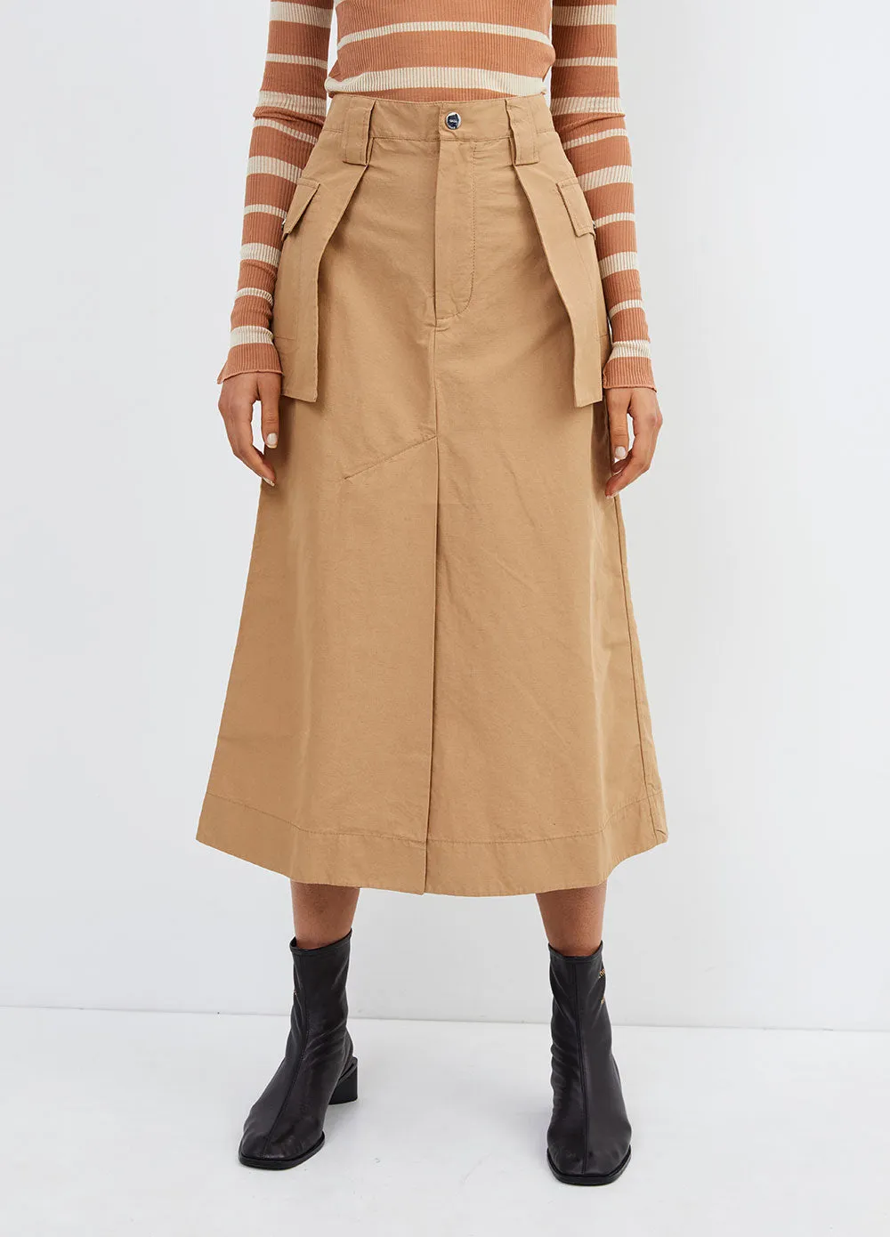 Cotton Canvas Skirt