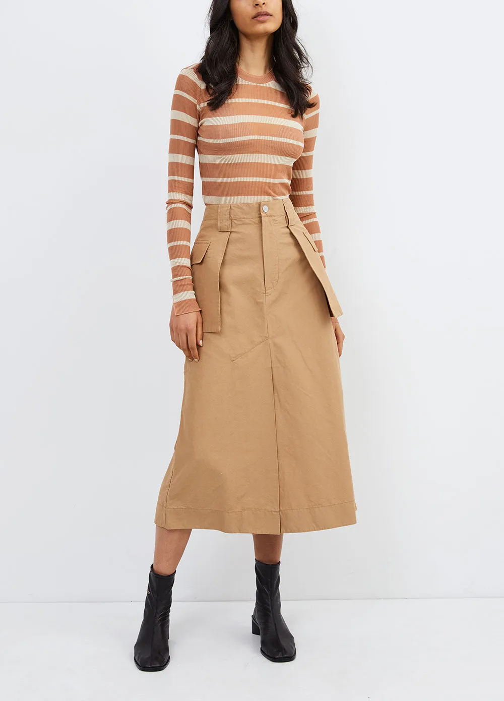 Cotton Canvas Skirt