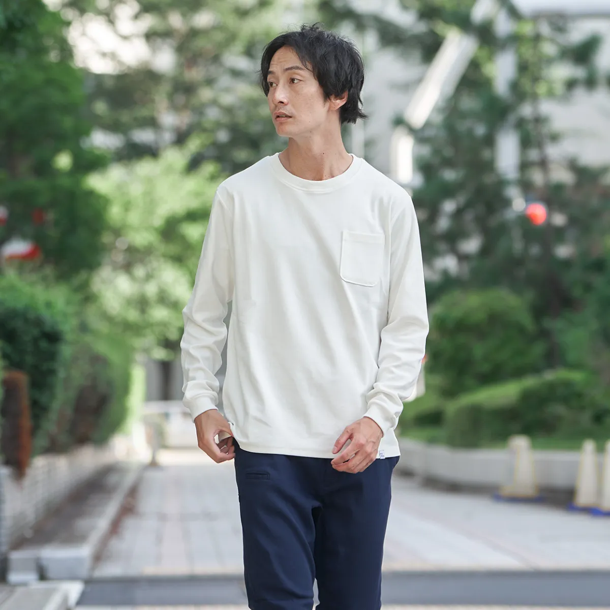Cotton Pocket Long T-shirts